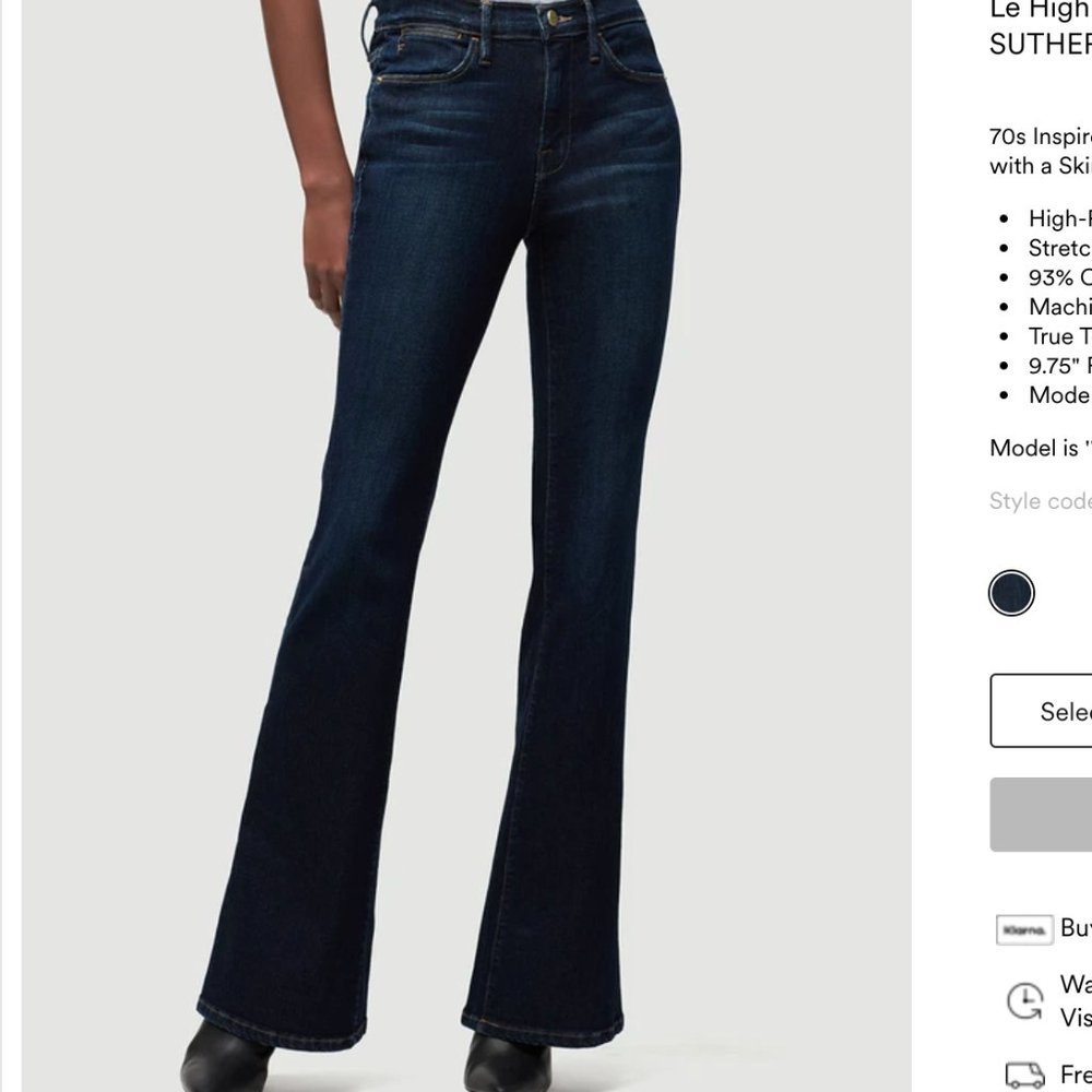 Frame Denim Le High Flare Sz 25